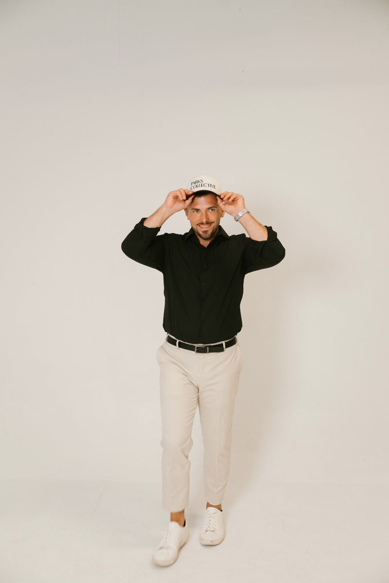Ross Pino in a Parks Collective cap